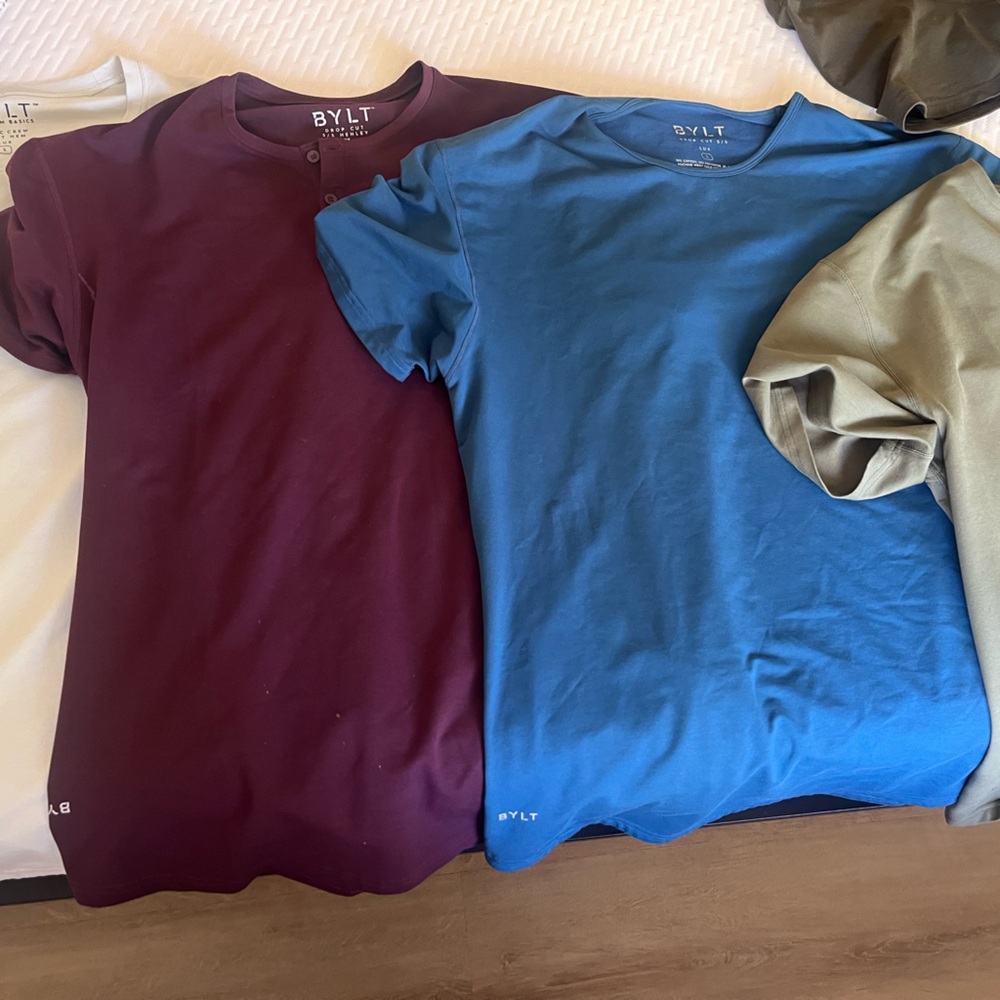 BYLT Basics Men's Shirt Bundle - Burgundy & Blue
